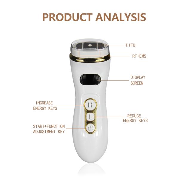 Máquina de belleza facial Cuidado de la piel portátil Uso en el hogar Esencia Masaje facial Estiramiento de la piel Refuerzo de la piel