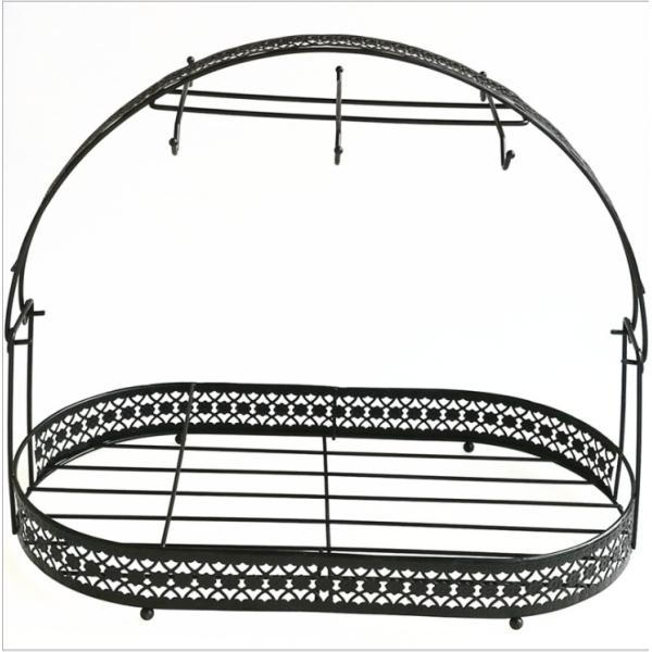 Gold Plated Six Hooks Tea Cup Holder Stand For Decoration