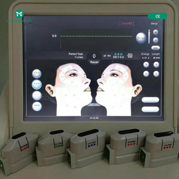 3 Cartridges HIFU Beauty Machine High Intensity Focused Ultrasound Non Surgical