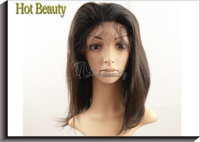 Natural Brown Remy Human Hair Glueless Full Lace Wigs No Shedding
