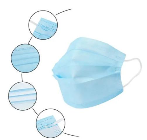 High Strength Disposable Non Woven Face Mask Elastic Low Breath Resistance