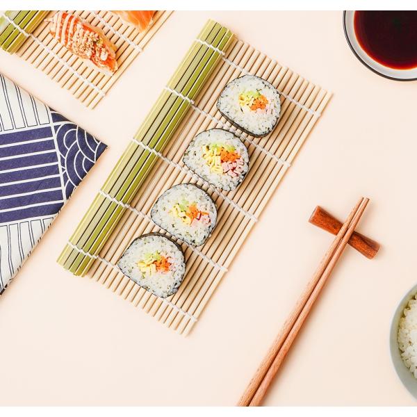 Циновка 24cmx24cm/27cmx27cm завальцовки суш естественного цвета бамбуковая