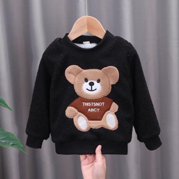 Camiseta do urso da roupa das crianças do inverno
