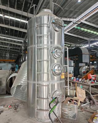 Continuous Wet Spray Scrubber Automatic Vertical Performance  Electricity For Waste Gas