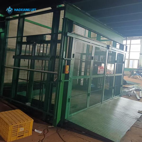 Telescoping Hydraulic Mezzanine Hoist Vertical Cargo Lift Four Post For Home Hotels