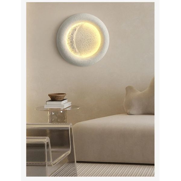 kids room decorative lighting fixture cream breeze Minimalist Wabi Sabi moon ceiling light(WH-MA-302)