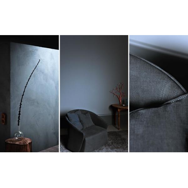 Blue Linen Upholstery Sofa Set , Elegant Lounge Chairs Italian Style