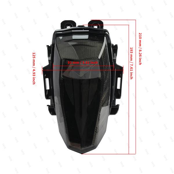 Motorcycle LED Tail Light with 1 Lens 12V-24V Voltage and 1Year Warranty for Yamaha R15 V3