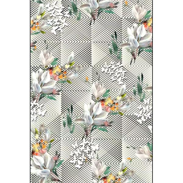Recycled Customized Digital Print Floral Silky Satin 100 Polyester Fabric Satin Silk for Women's Clothing Dresses Bags Curtain