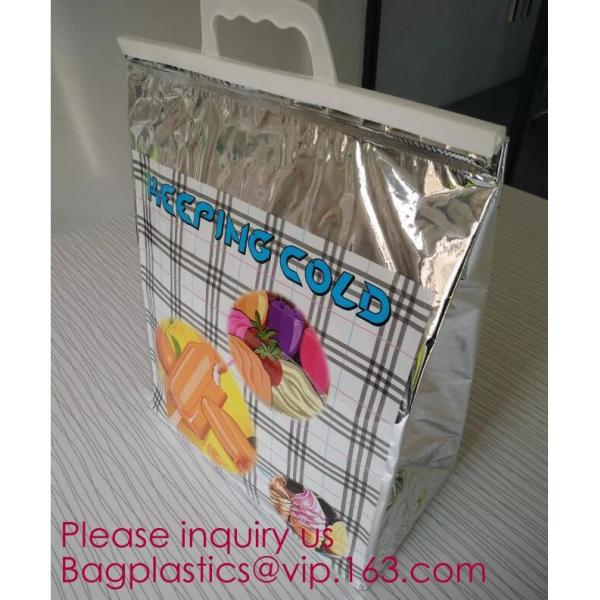 Aluminum Foil Food Use Disposable Cooler Bag Insulated Thermal Bag Organizer Storage Frozen Lunch Bag bagease bagplastic