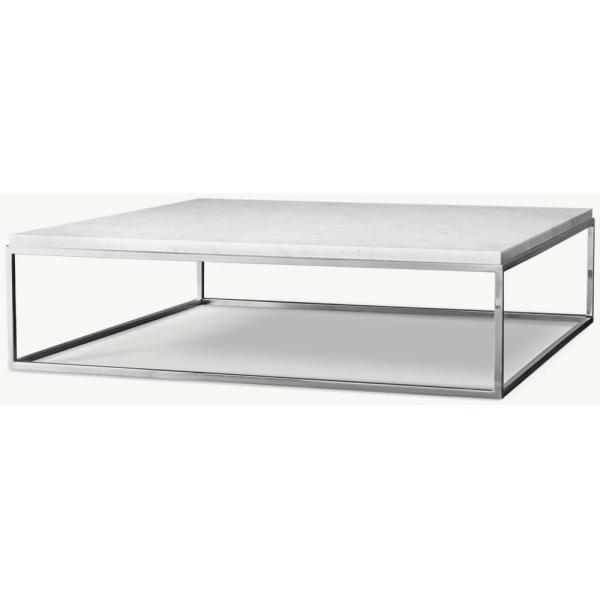 Homes Coffee Table Furniture With Customizable Size Stainless Steel And Sintered Stone Top