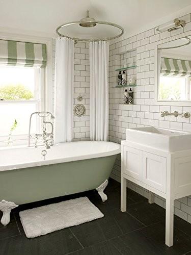 Non Toxic PEVA Stylish Waterproof Shower Curtain Mold Resistant For Homestay