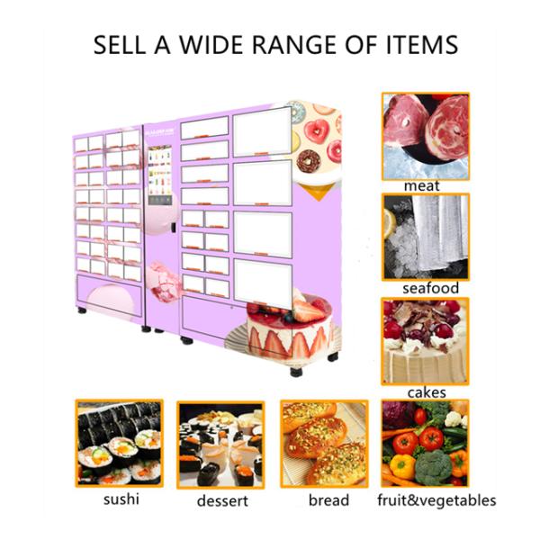 Подгонянный автомат шкафа цветка мяса торта размера шкафчика Refrigerated морепродуктами