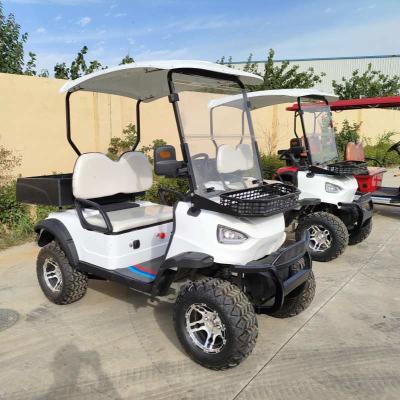 Carrinho de golfe elétrico de 2 lugares Carrinho de golfe elétrico de 2 lugares Carrinho ao ar livre com carga Transportar caçadores Parques de diversões Baldes Preço da fábrica