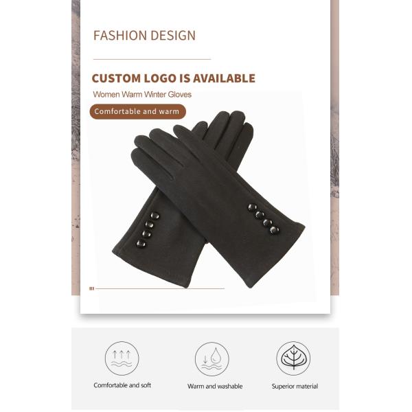 Black Motorcycle 22 x 16cm Winter Warm Gloves Men And Women Wool Outdoor