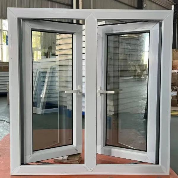 White Upvc Casement Window Hurricane Resistant Windows With  Fiberglass Mosquito Mesh