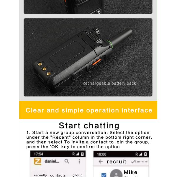 GPS WiFi POC Network Walkie Talkie 4G POC Two Way Radio with Long Range Communication