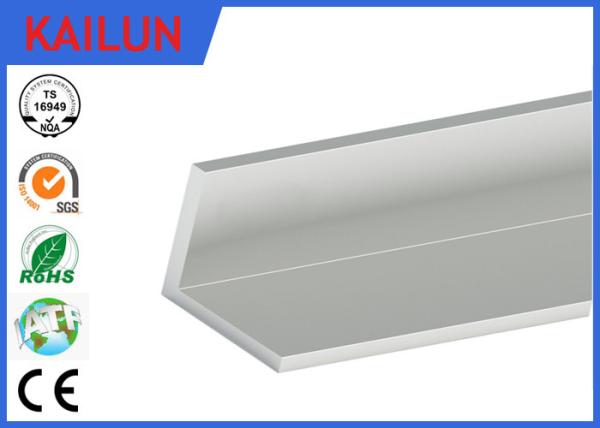 Natural Silver Anodized Aluminium Angle , Furniture Aluminum Corner Profile 50 X 50 X 6 MM
