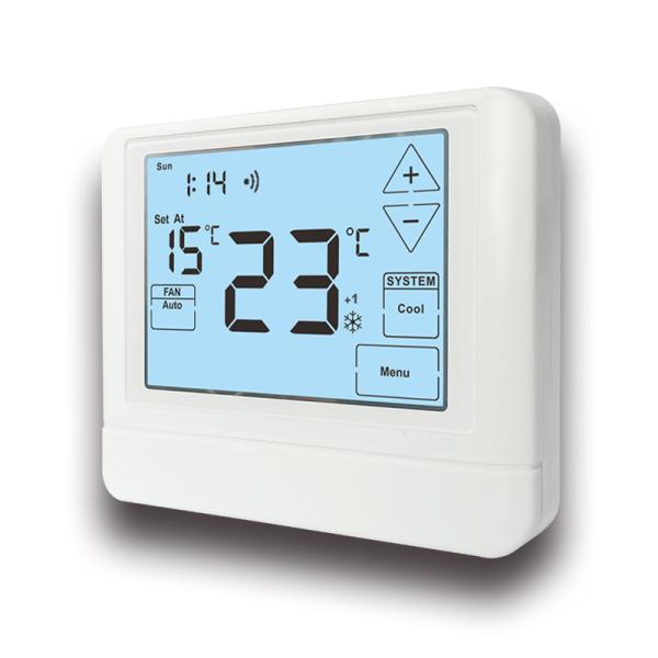 Riseem Wifi 24V Thermostat de salle sans fil hebdomadaire ABS programmable climatiseur TUYA Thermostats
