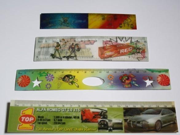 PLASTIC LENTICULAR Custom lenticular printing ruler plastic pp 15cm 20cm 3D lenticular advertising ruler for promotional