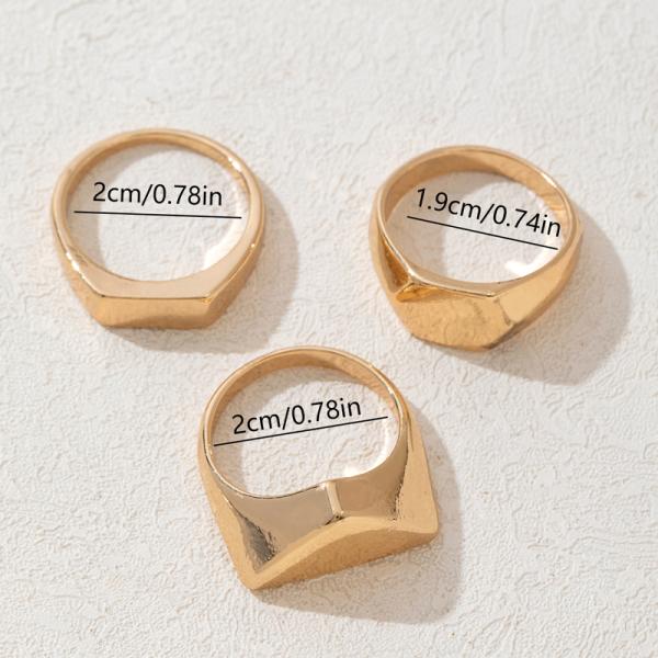 Fashion Gold Tone Finger Rings Couple Wedding Ring For Women Men Jewelry Gift