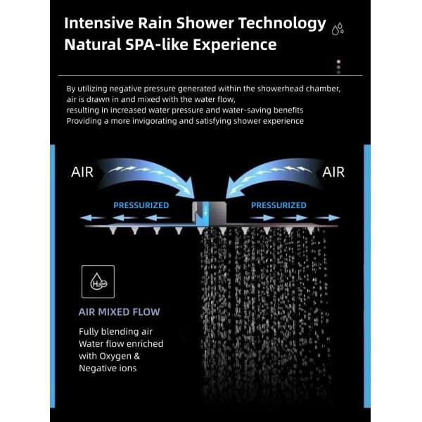 ISO All Copper Exposed Valve Showers Spray Gun Pressure Boosted Bathroom Faucet