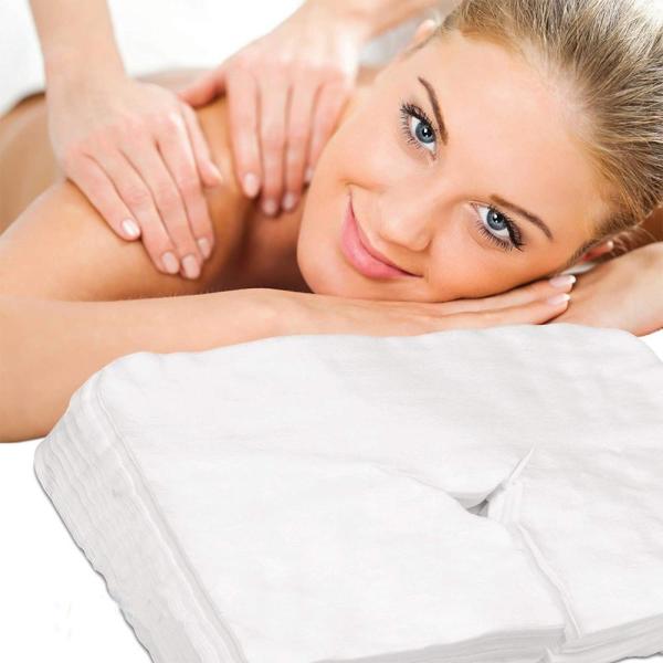 Bouffant 50gsm Disposable Face Cradle Cover For Massage Bed