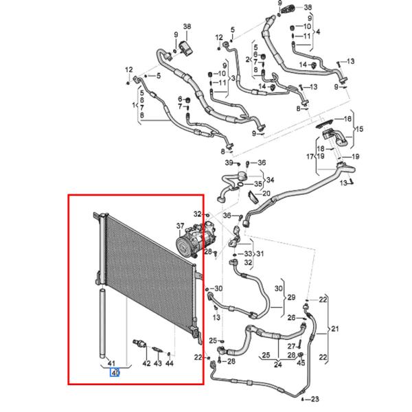 Pour les pièces détachées du moteur automobile Bentley Bentayga Condensateur OEM 4M0816421C