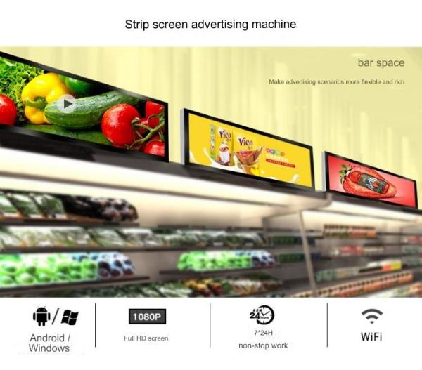RGB LCD Display Wall Mount Advertising Touch Screen Monitor 15.6 Inch ODM
