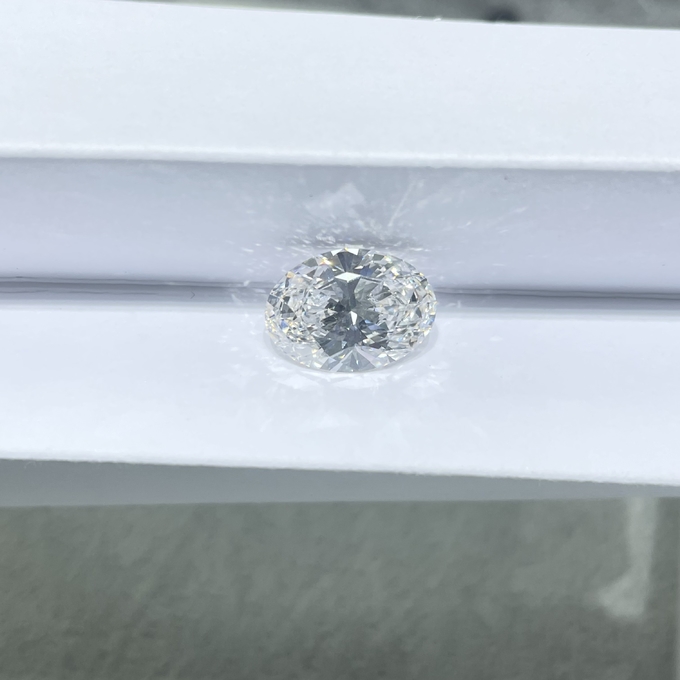 3.2ct Нет Боути Ледяной Овальный Бриллиантовый Сертифицированная лаборатория IGI Создан синтетический белый СВД бриллиант