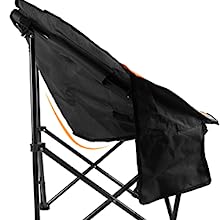 Folding Moon Chair - Large Saucer UFO Chair with Collapsible Metal Frame, Moon Round Camping Chair