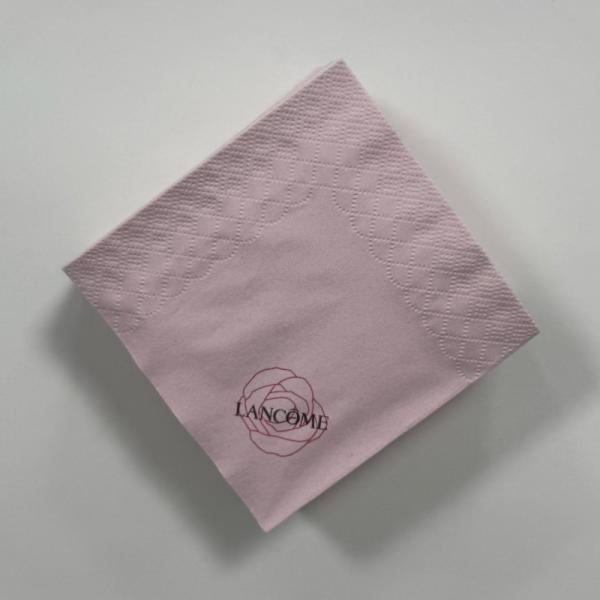 Pink Printed Paper Cocktail Napkins 2Ply 25*25cm For Supermarket