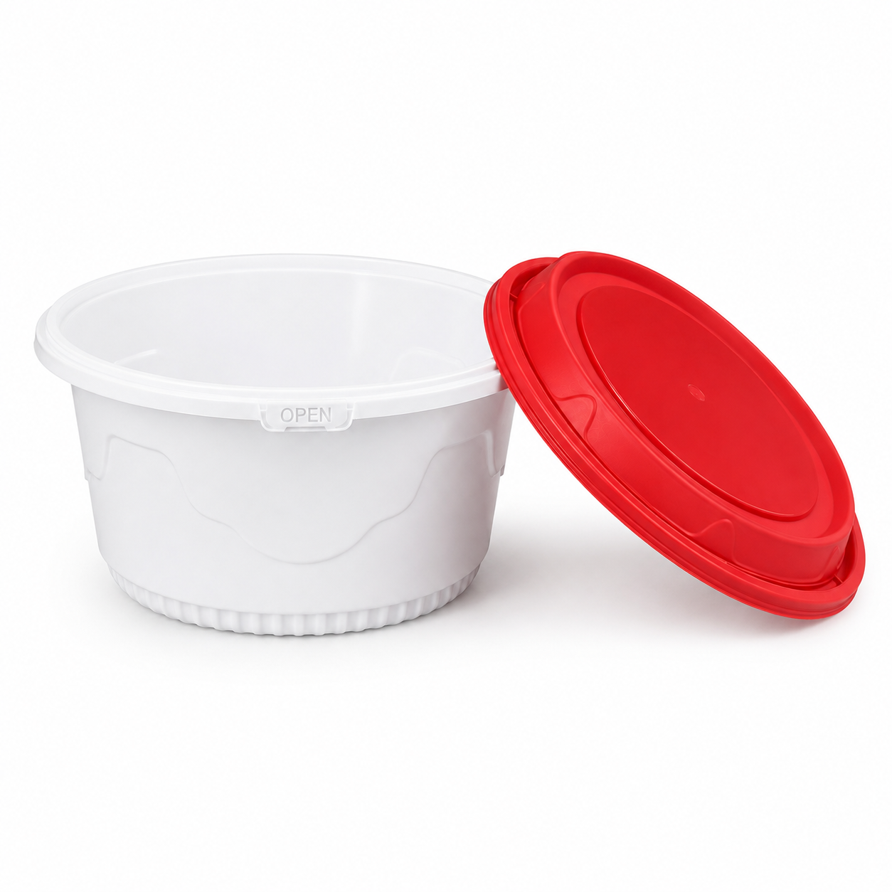 1580ml Extra Large PP Food Snap Lock Bowls Tamper Evident Bulk Catering