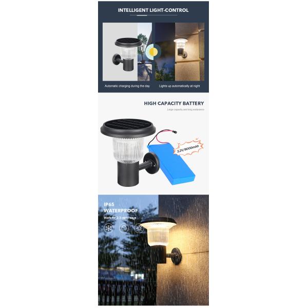 свет стены сада СИД 3000K 6000K солнечный для на открытом воздухе загородки шага