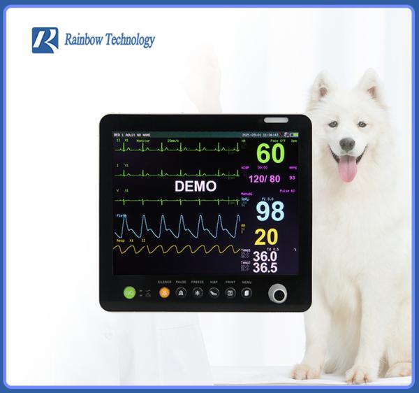 Equipamento de monitoração veterinário das grandes fontes tela táctil de 15 polegadas para animais