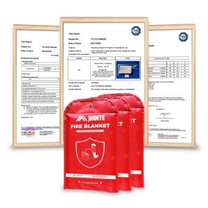 Multilingual description: 100% glass fiber fireproof blanket is heat-resistant and suitable for home use. It is suitable for users all over the world.