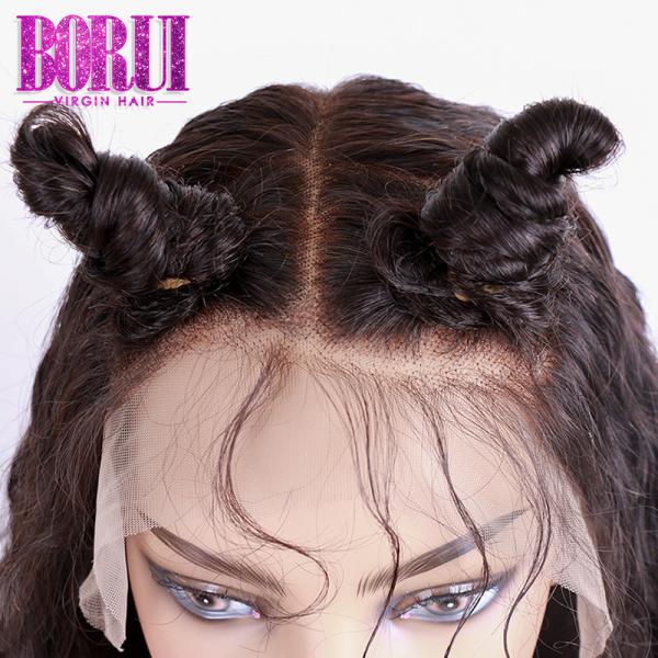A peruca frontal do laço brasileiro da onda de água 360 arrancou pre com cabelo do bebê todas as cores