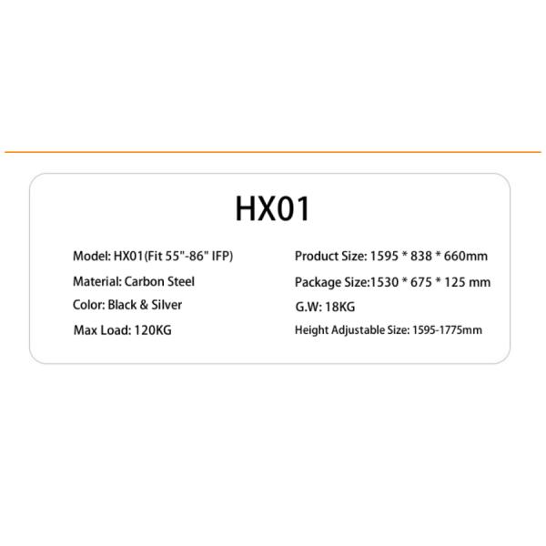 ODM Mobile Interactive Whiteboard Stand Rolling Flat Screen TV Stand Portable