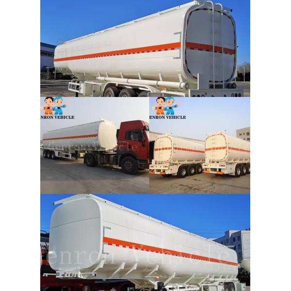 Genron 7000L 3axles 9silos carbon steel/aluminum fuel tanker semi trailer