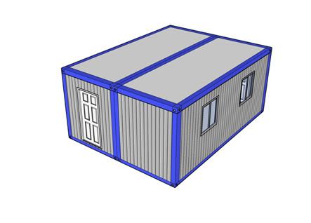 Pre Drilled Steel Frame Building House Galvanized Surface With Sliding Door