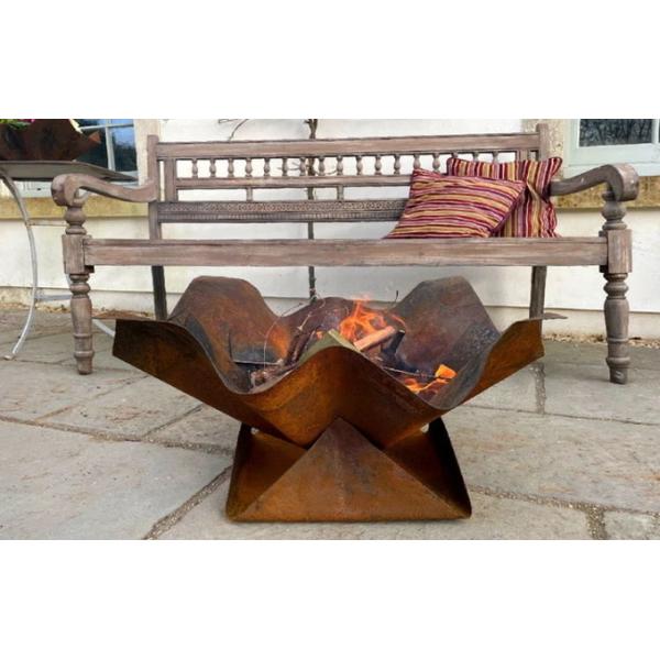 Подогреватель ямы огня Corten швырка уникального украшения сада грея стальной на открытом воздухе