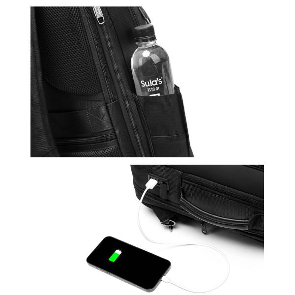 Sacs à dos de haute qualité, en gros, élargis, pour hommes, sur mesure, pour les voyages d'affaires, imperméables, pour ordinateurs portables.