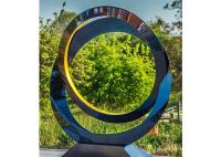 Diamètre contemporain des artistes 100cm de sculpture en acier inoxydable de décoration de cercle