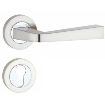 45mm Backset Door Handle Sets Entry Hardware Sets Zinc Material Sn/Cp Finish