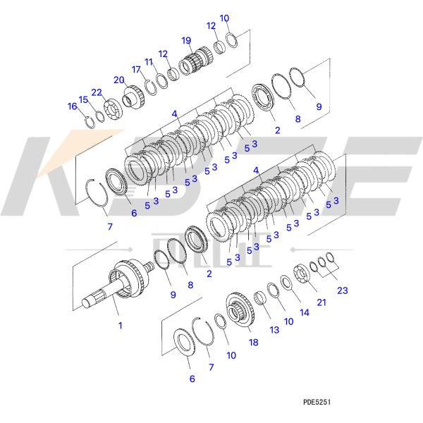 KBZE TOUTE NOUVELLE 714-12-12020 CHARGEUSE KOMATSU 7141212020 ENSEMBLE EMBRAYAGE POUR WA350 WA380