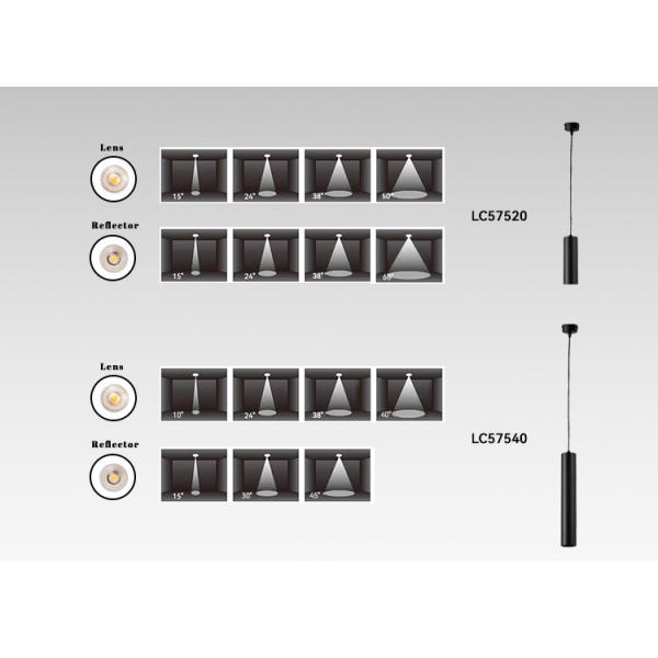 Black 20cm Cylinder Pendant Spotlight Surface Hanging Pendant Light