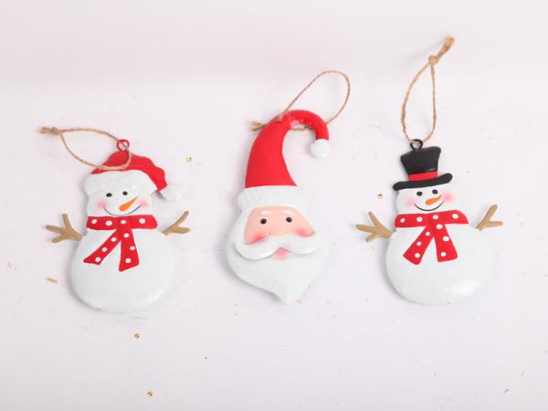Decoração de Natal de metal personalizada para celebração festiva Pendente de árvore de Natal