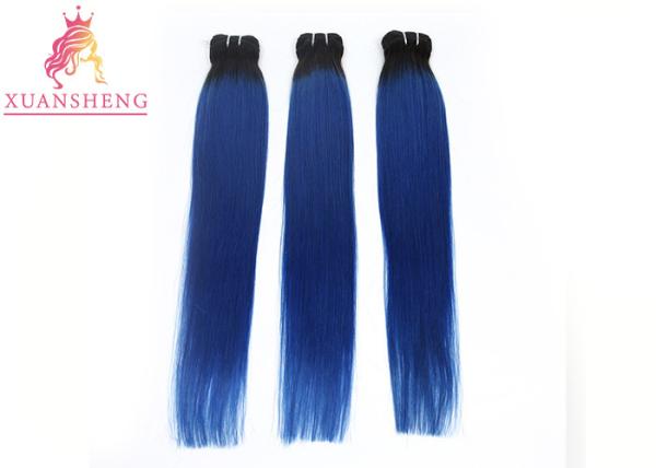 Different Color Custom Human Hair Wigs Hair Bundles / Indian Hair Extensions