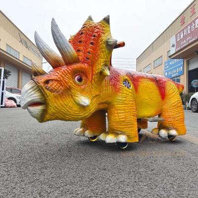 Amusement Park Large Dinosaur Ride Toy 350W Steel Frame Remote Control