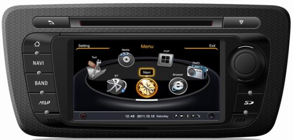 Car autoradio multimedia for Seat Ibiza 2013 with video 1080P A8 chip auto navigation OCB-246